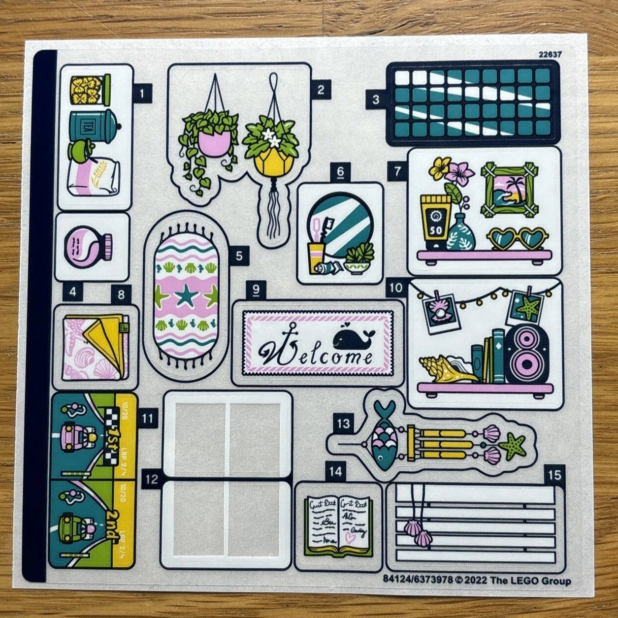 Lego® Sticker Sheet for set 41709 Vacation Beach House