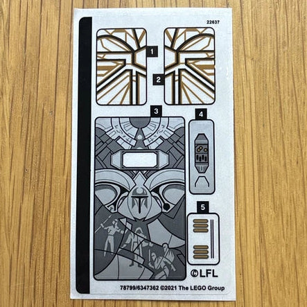 Lego® Sticker Sheet for set 75310 Duel on Mandalore