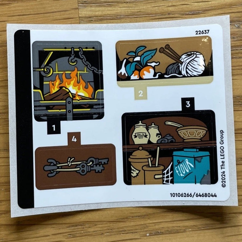 Lego® Sticker Sheet for set 76428 - Hagrid's Hut: An Unexpected Visit