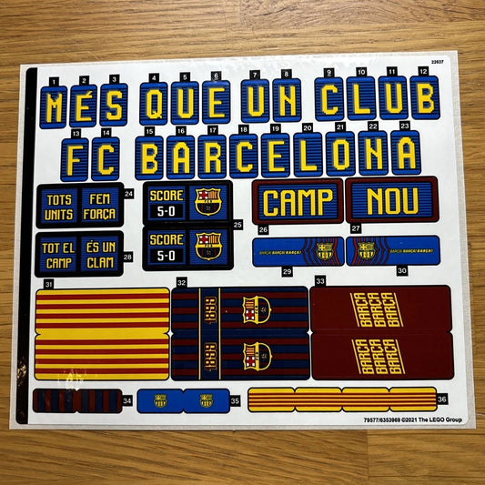 Lego® Sticker Sheet for set 10284 Camp Nou - FC Barcelona