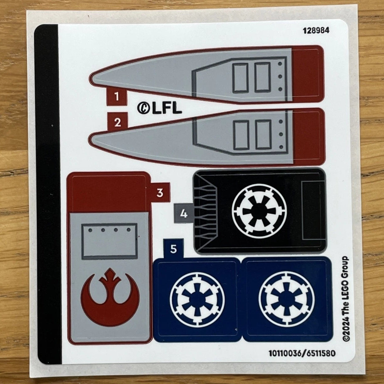 Lego® Sticker Sheet for set 40755 Imperial Dropship vs. Rebel Scout Speeder