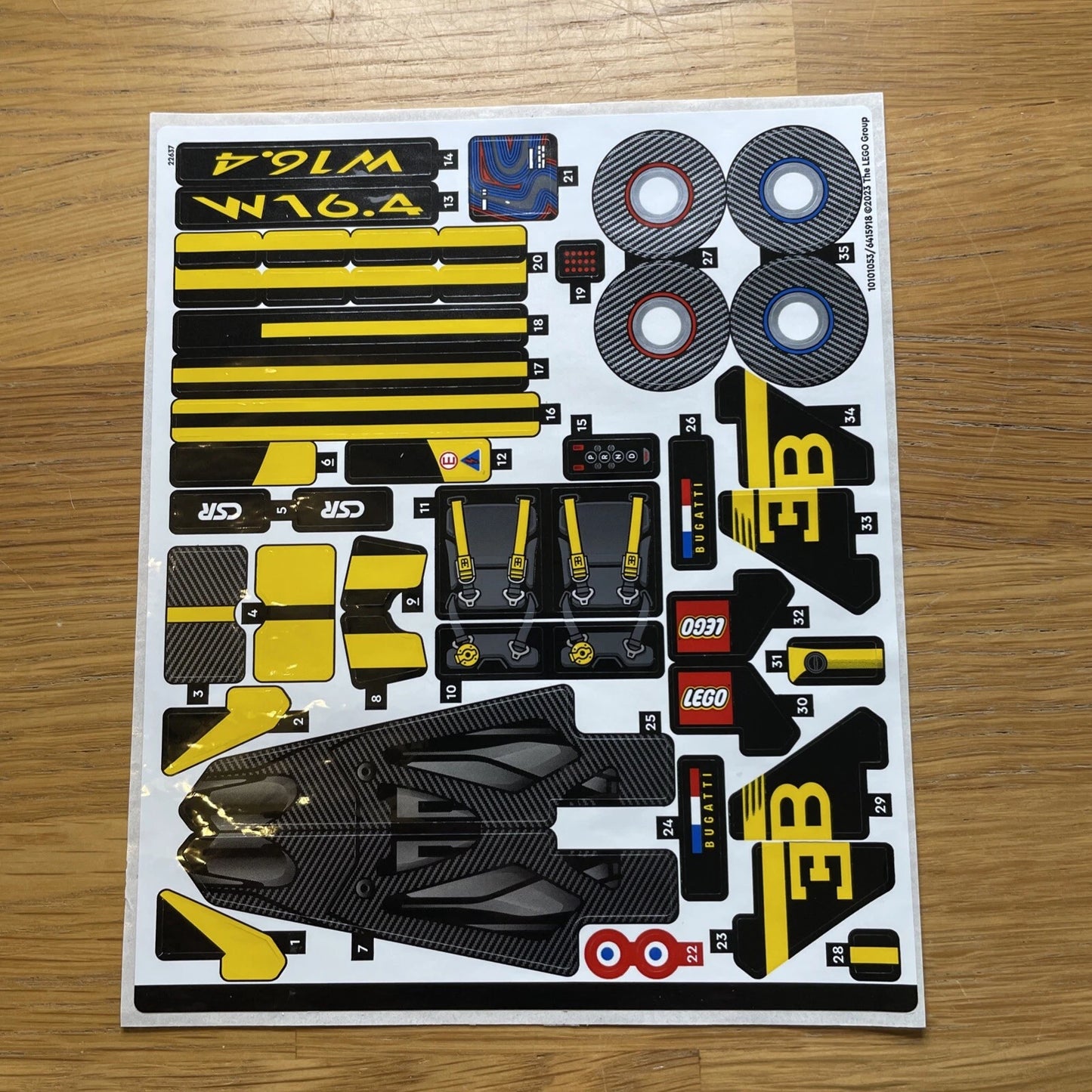 Lego® Sticker Sheet for set 42151 Bugatti Bolide