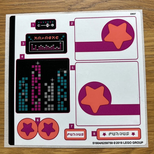Lego® Sticker Sheet for set 70828 Pop-Up Party Bus