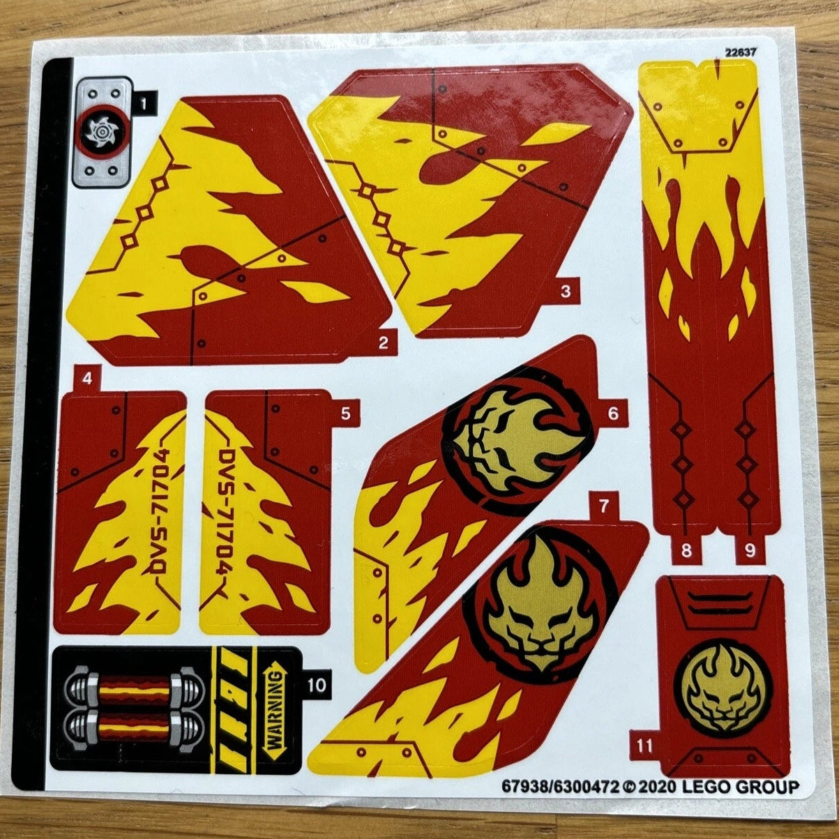 Lego® Sticker Sheet for set 71704 Kai Fighter