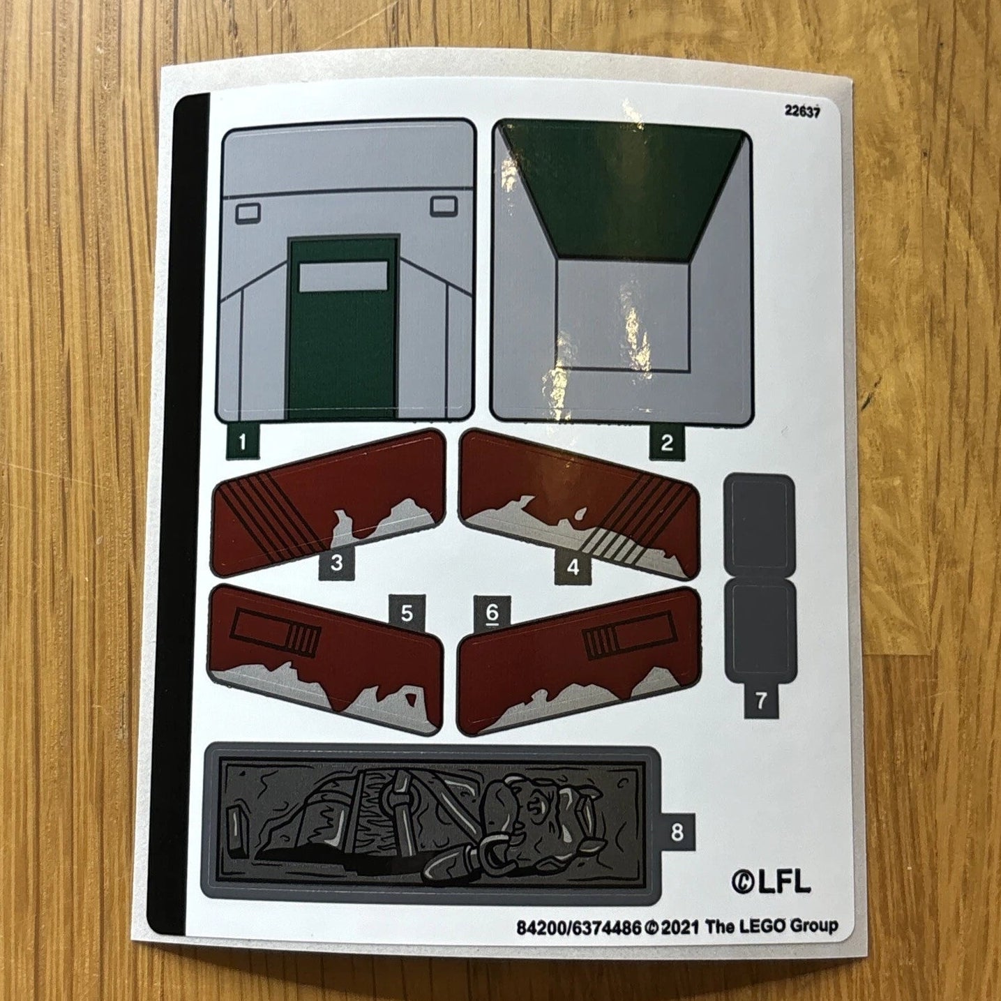 Lego® Sticker Sheet for set 75312 Boba Fett’s Starship