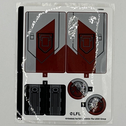 Lego® Sticker Sheet for set 75362 Ahsoka Tano's T-6 Jedi Shuttle