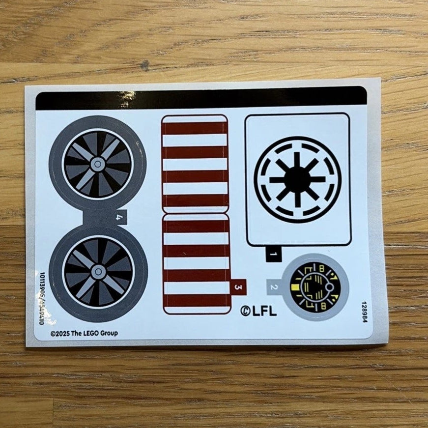 Lego® Sticker Sheet for set 75432 V-19 Torrent Starfighter