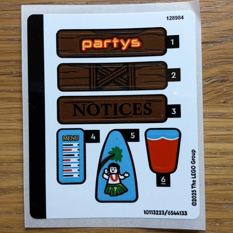 Lego® Sticker Sheet for set 75636 One Piece Windmill Village Hut