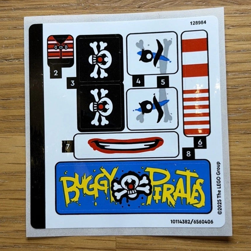 Lego® Sticker Sheet for set 75637 Sheet 2 - Buggy the Clown's Circus Tent