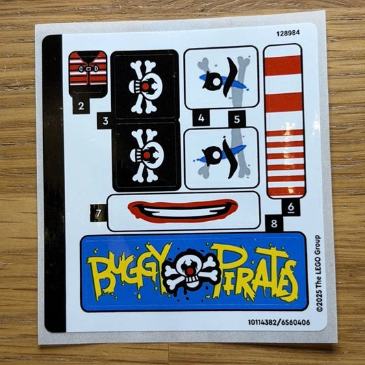 Lego® Sticker Sheet for set 75637 Sheet 2 - Buggy the Clown's Circus Tent