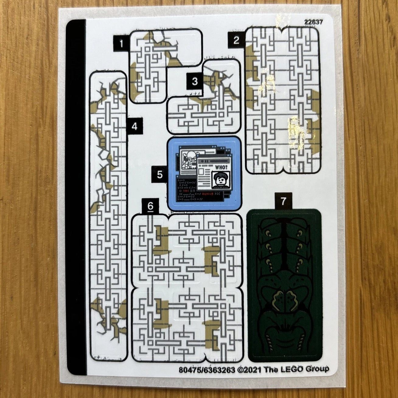 Lego® Sticker Sheet for set 76185 Spider-Man at the Sanctum Workshop