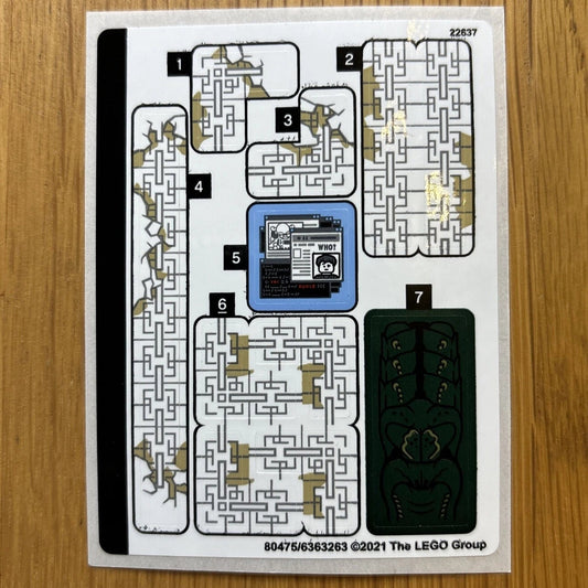 Lego® Sticker Sheet for set 76185 Spider-Man at the Sanctum Workshop