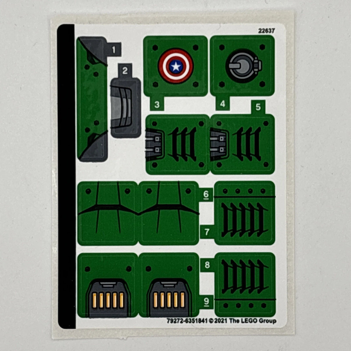 Lego® Sticker Sheet for set 76201 Captain Carter & The Hydra Stomper