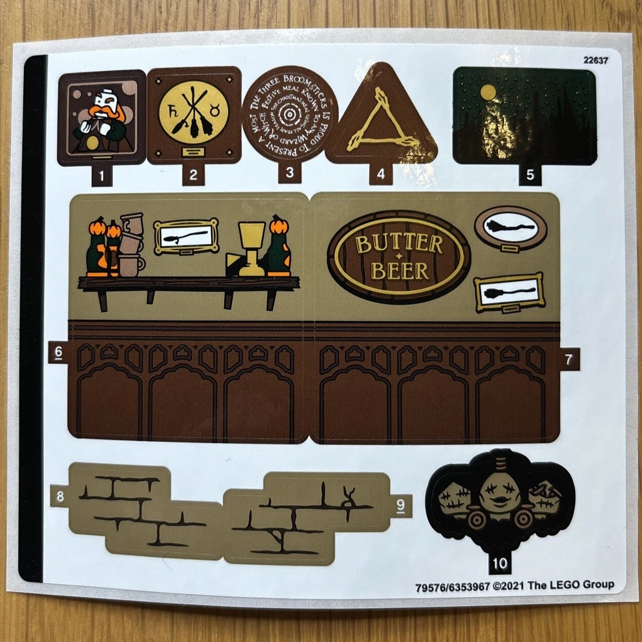Lego® Sticker Sheet for set 76388 Hogsmeade Village Visit - Sheet 2