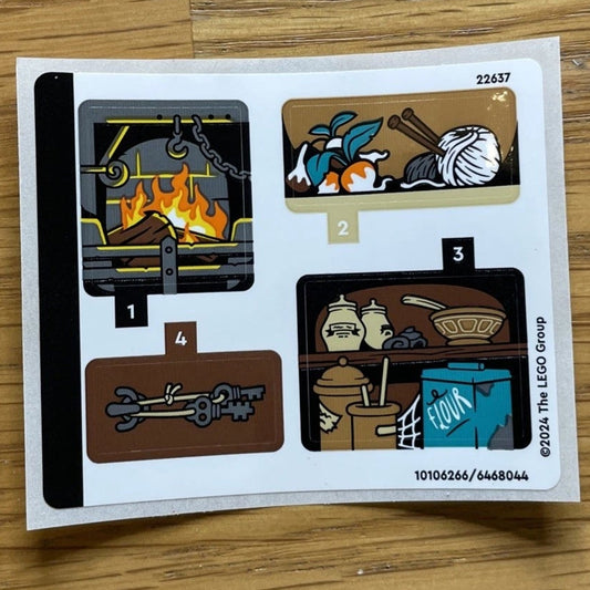 Lego® Sticker Sheet for set 76428 - Hagrid's Hut: An Unexpected Visit