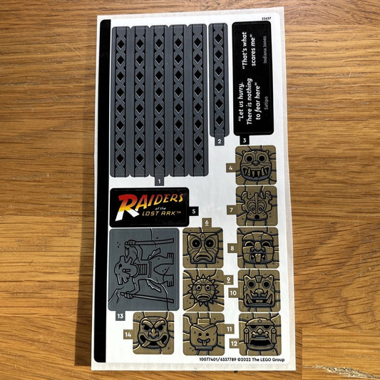Lego® Sticker Sheet for set 77015 Temple of the Golden Idol