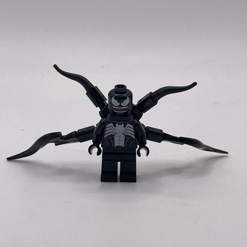 Venom - White teeth Parted with 4 Back Appendages, sh1028, LEGO® Marvel Minifigure