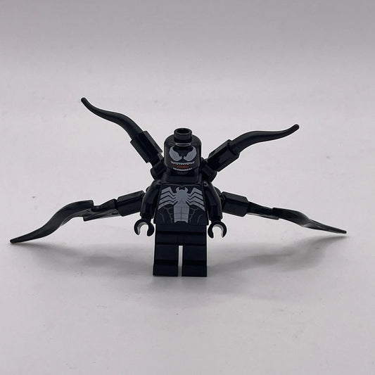 Venom - White teeth Parted with 4 Back Appendages, sh1028, LEGO® Marvel Minifigure