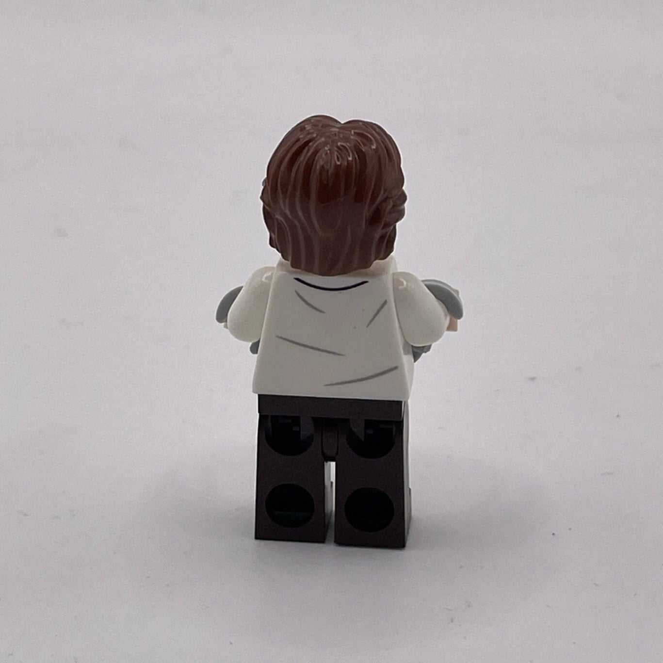Han Solo - White Shirt with Wrinkles on Front and Back, Dark Brown Legs, Wavy Hair, sw1371, LEGO® Star Wars Minifigure