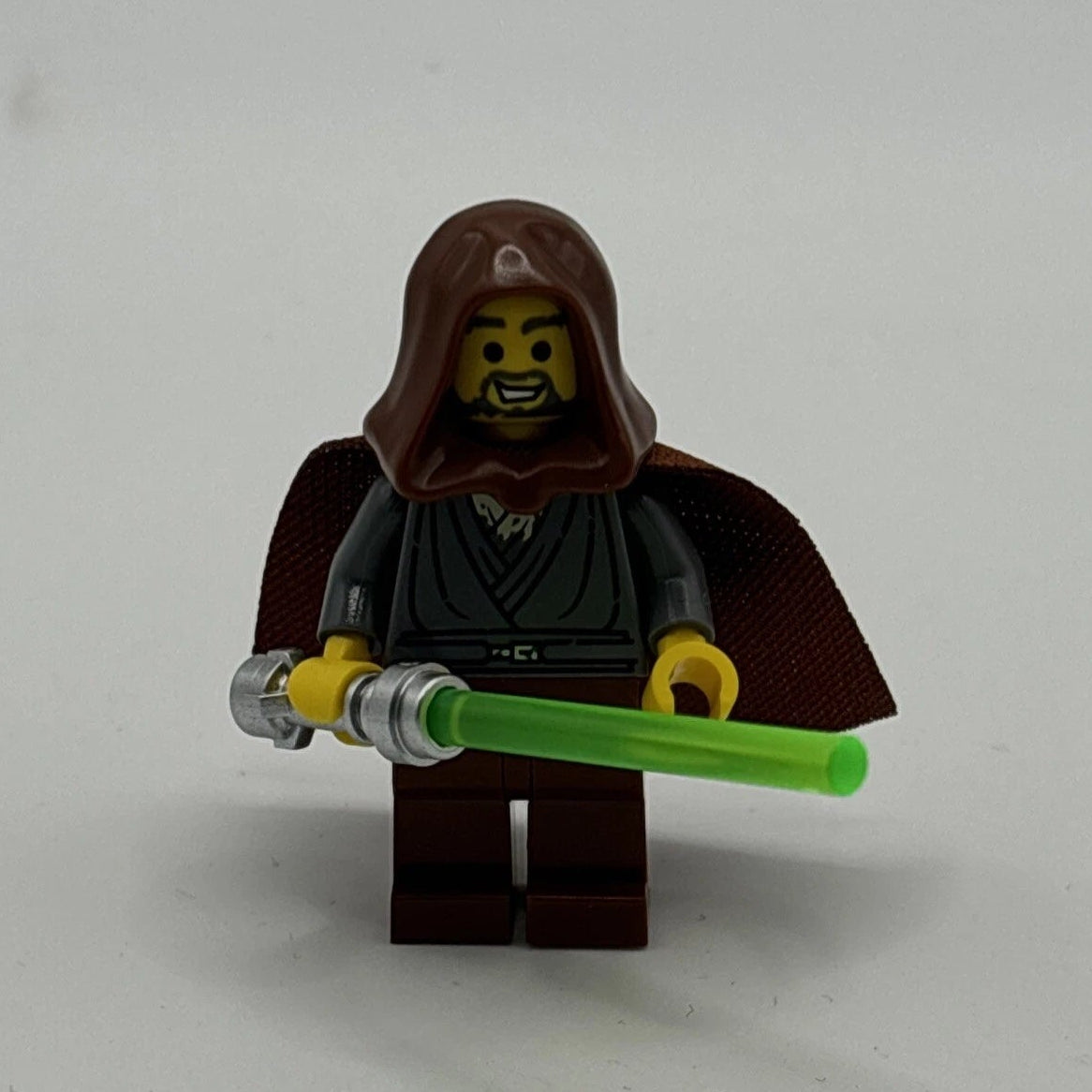 Jedi Bob - Dark Bluish Gray Tunic, Reddish Brown Hood and Cape, sw1379